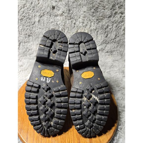 SOLD Vintage Cedar Crest Lace Up Brown Leather Combat Logger Size 12 Inches - Picture 6 of 8